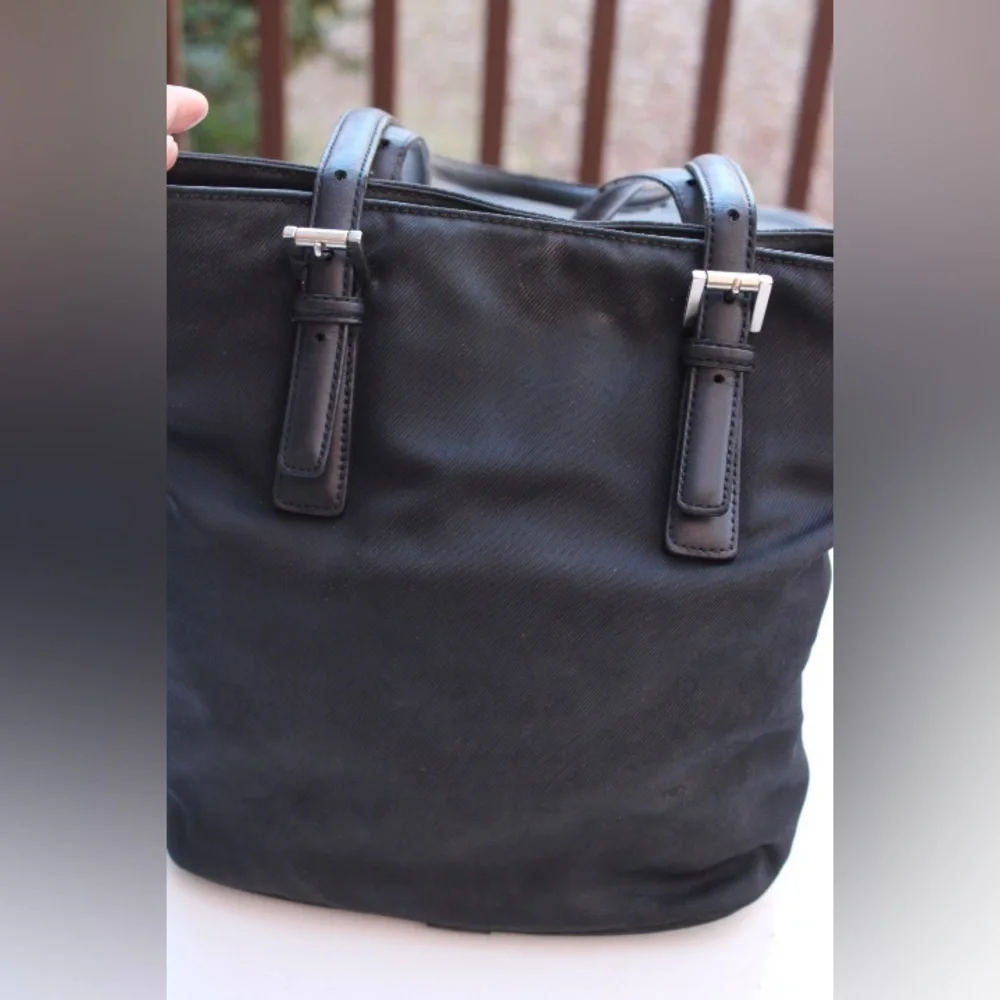 Vintage Coach twill fabric bag